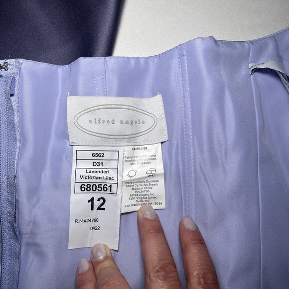 NWT Alfred Angelo 2 Piece Victorian Lilac Dress Strapless Top & Long Skirt Sz 12 - Picture 5 of 16